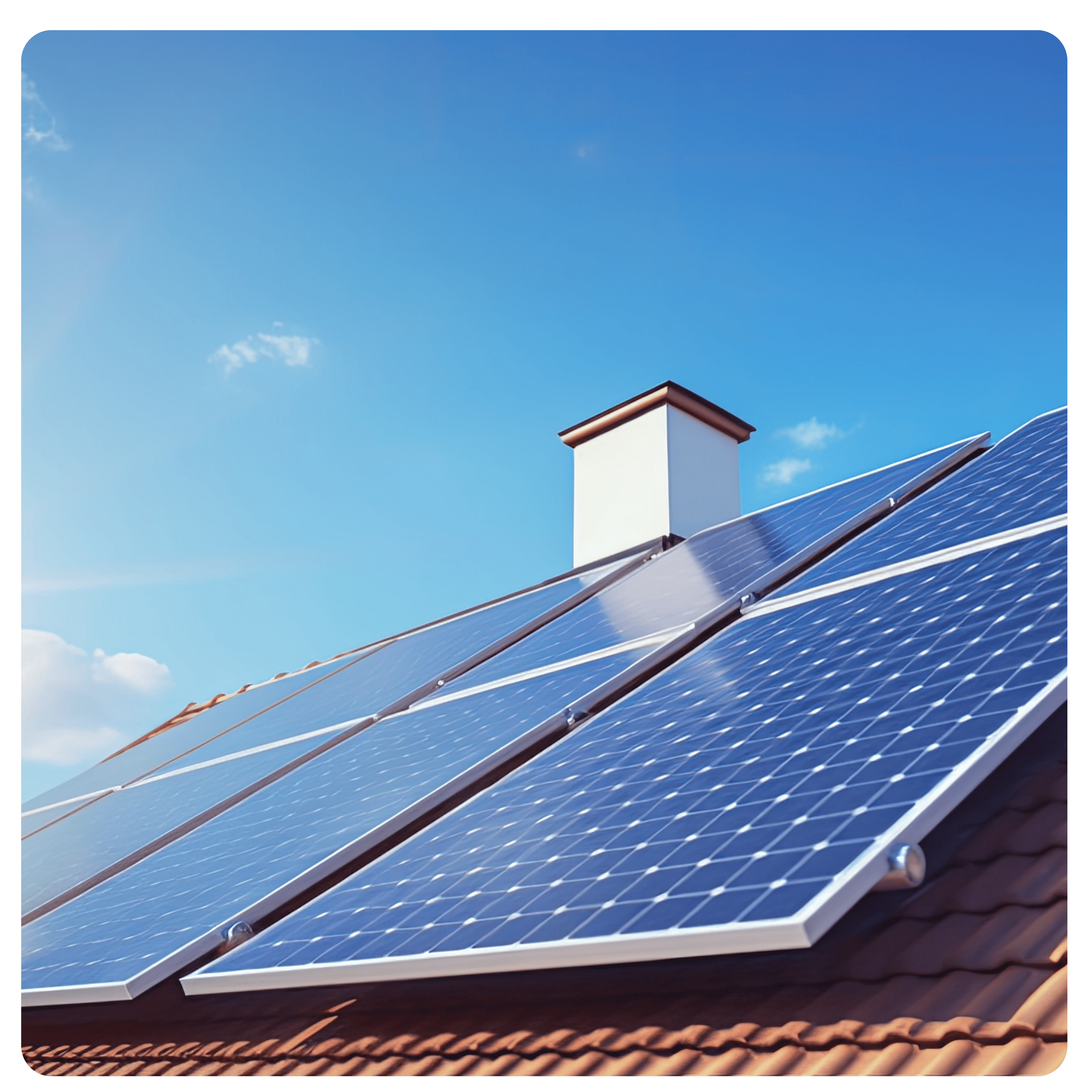 Casa com painéis solares